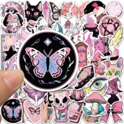 The Pink Witch stickers 50pcs
