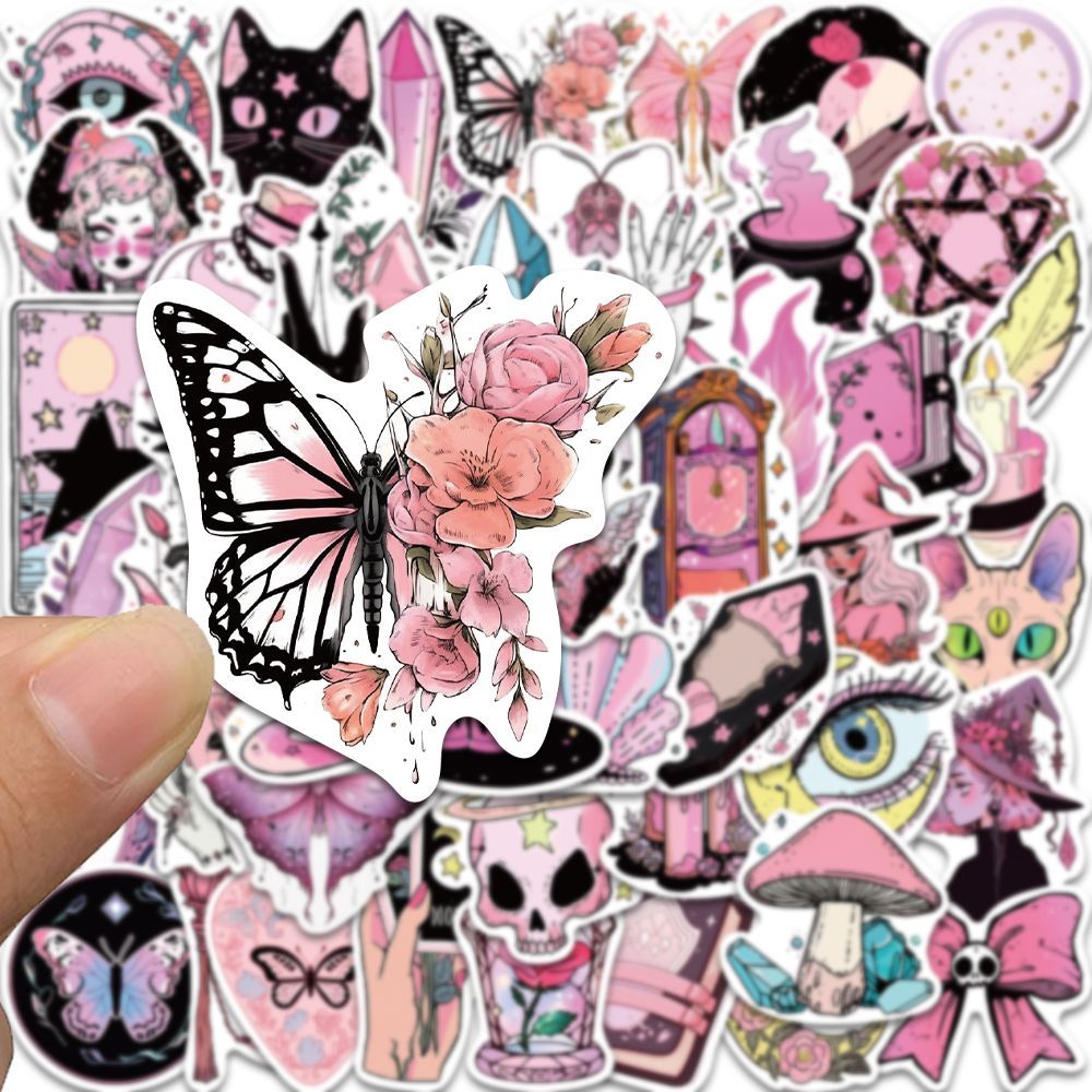 The Pink Witch stickers 50pcs