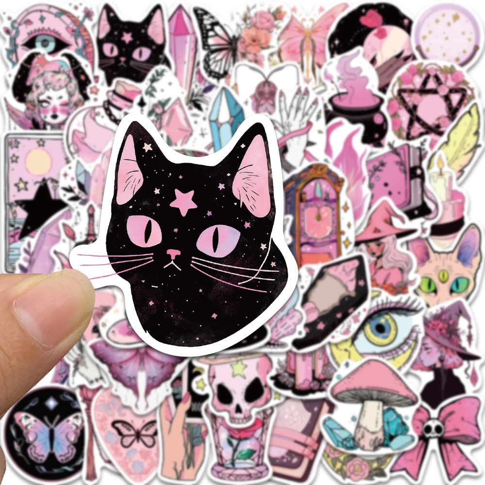 The Pink Witch stickers 50pcs