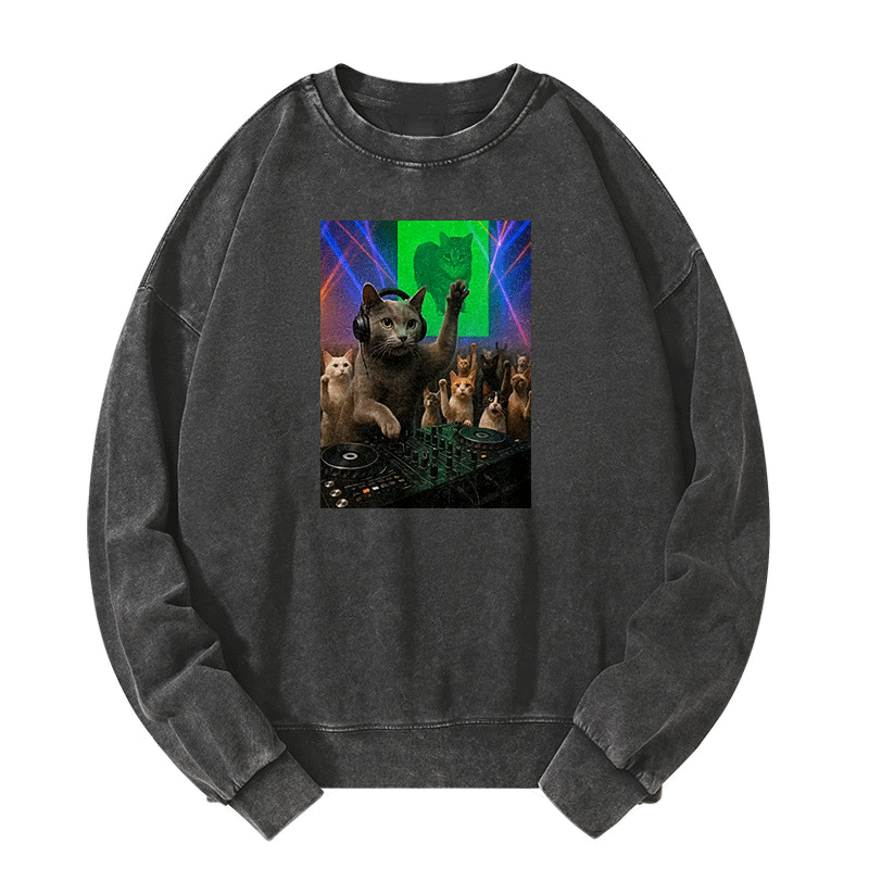 Purr-ty Beats Washed Sweatshirt