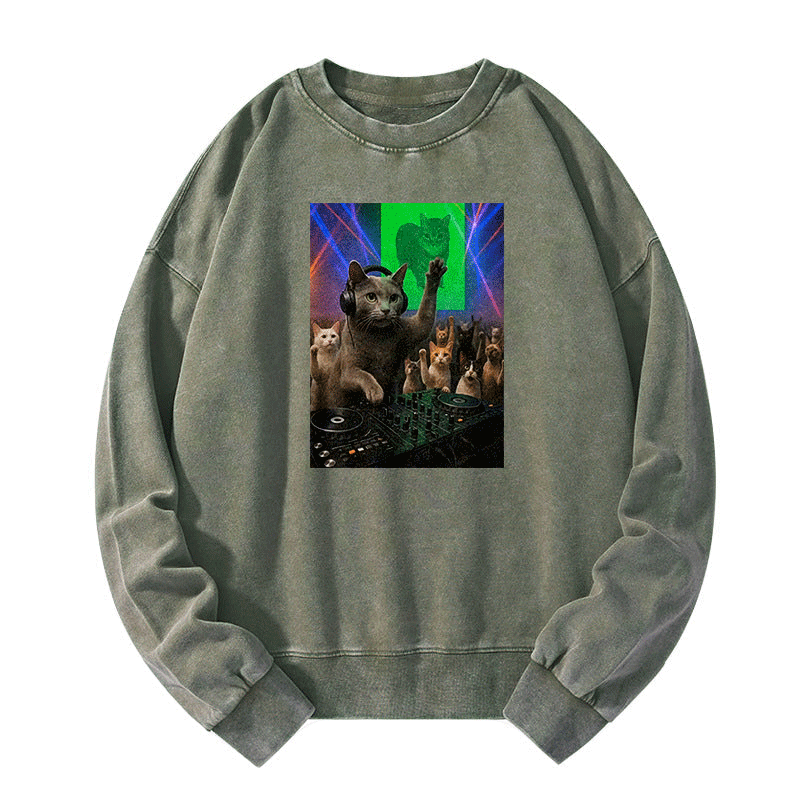 Purr-ty Beats Washed Sweatshirt