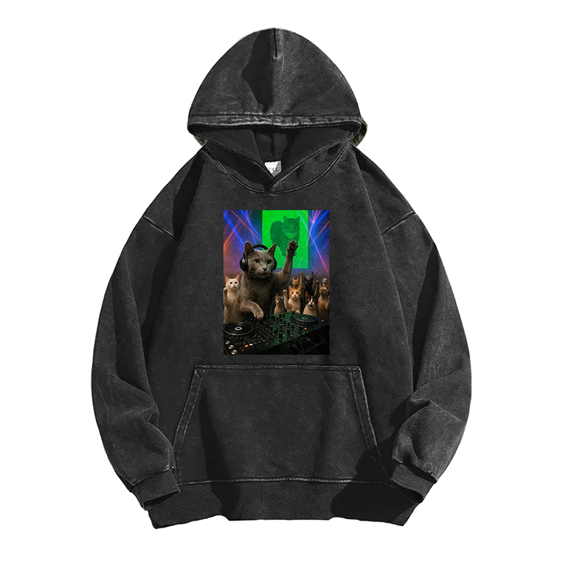Purr-ty Beats Washed Hoodie