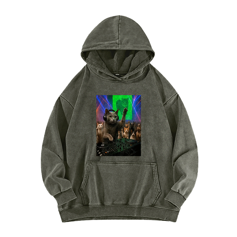 Purr-ty Beats Washed Hoodie