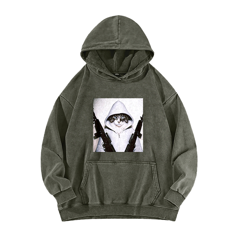 Twin Assault Washed Hoodie