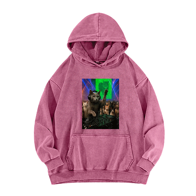 Purr-ty Beats Washed Hoodie