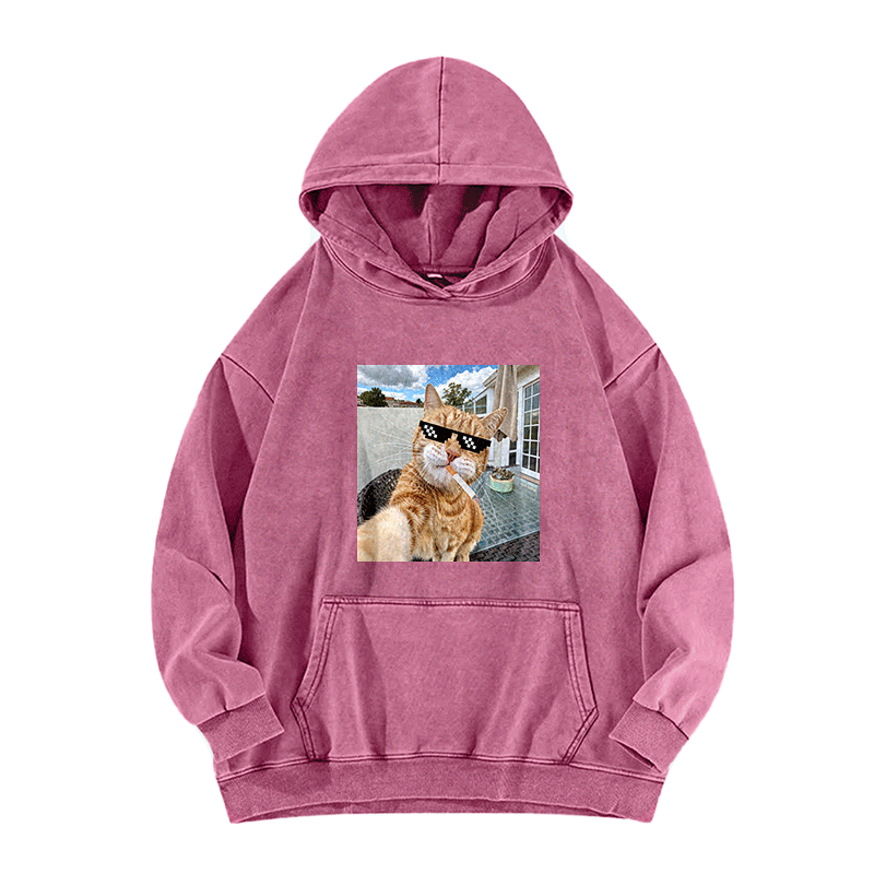 Urban Feline Cool Washed Hoodie