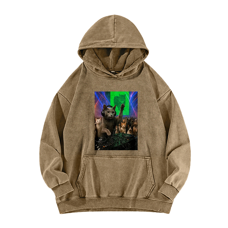 Purr-ty Beats Washed Hoodie