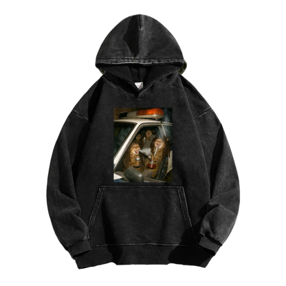 Party Patrol Cats Muse Washed Hoodie