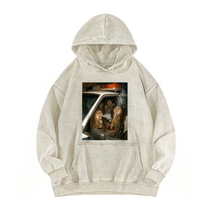 Party Patrol Cats Muse Washed Hoodie