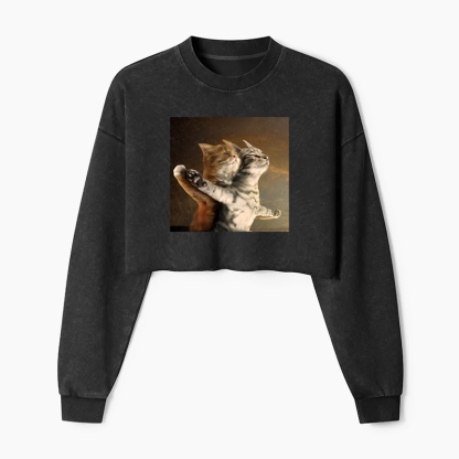 Titanic Paw Promise Washed Crop Sweatshirt