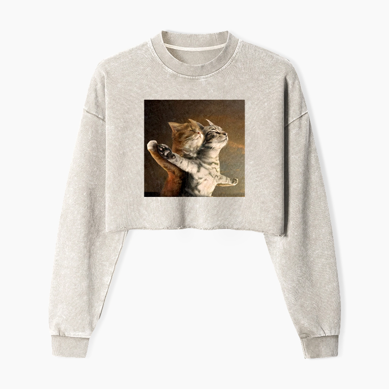 Titanic Paw Promise Washed Crop Sweatshirt