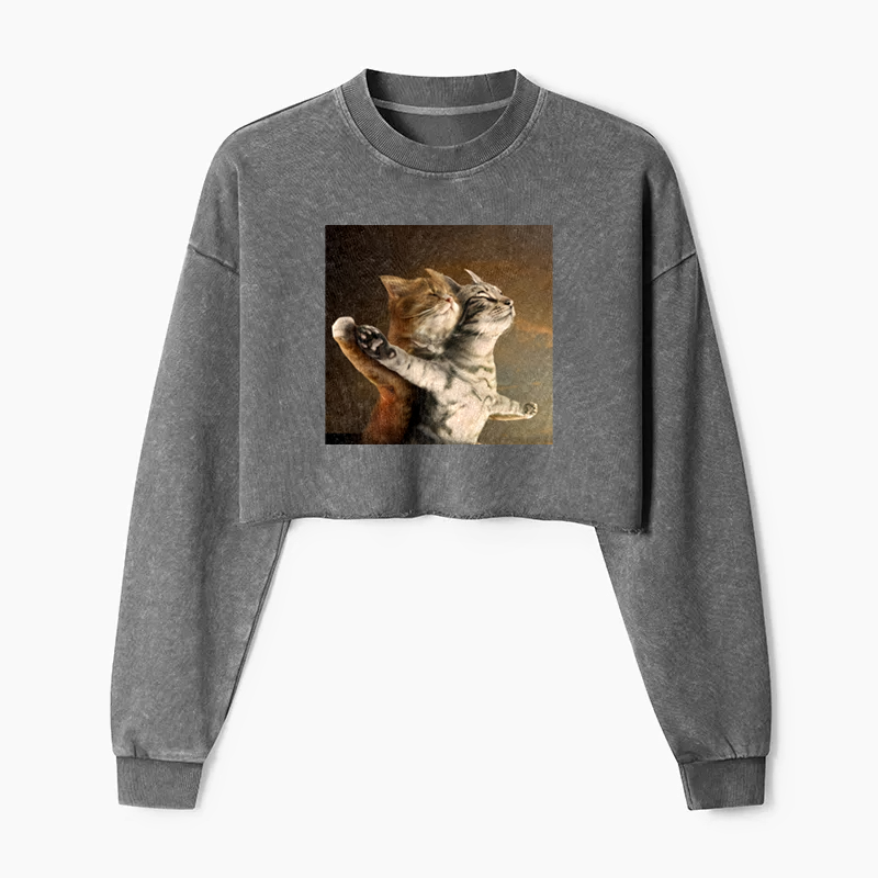 Titanic Paw Promise Washed Crop Sweatshirt