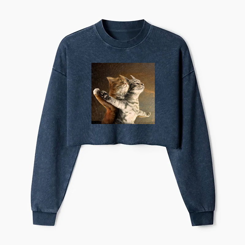 Titanic Paw Promise Washed Crop Sweatshirt