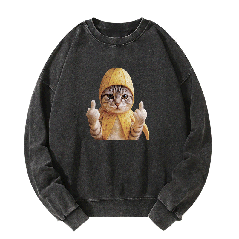 Banana Cat Supreme Washed Sweatshirt