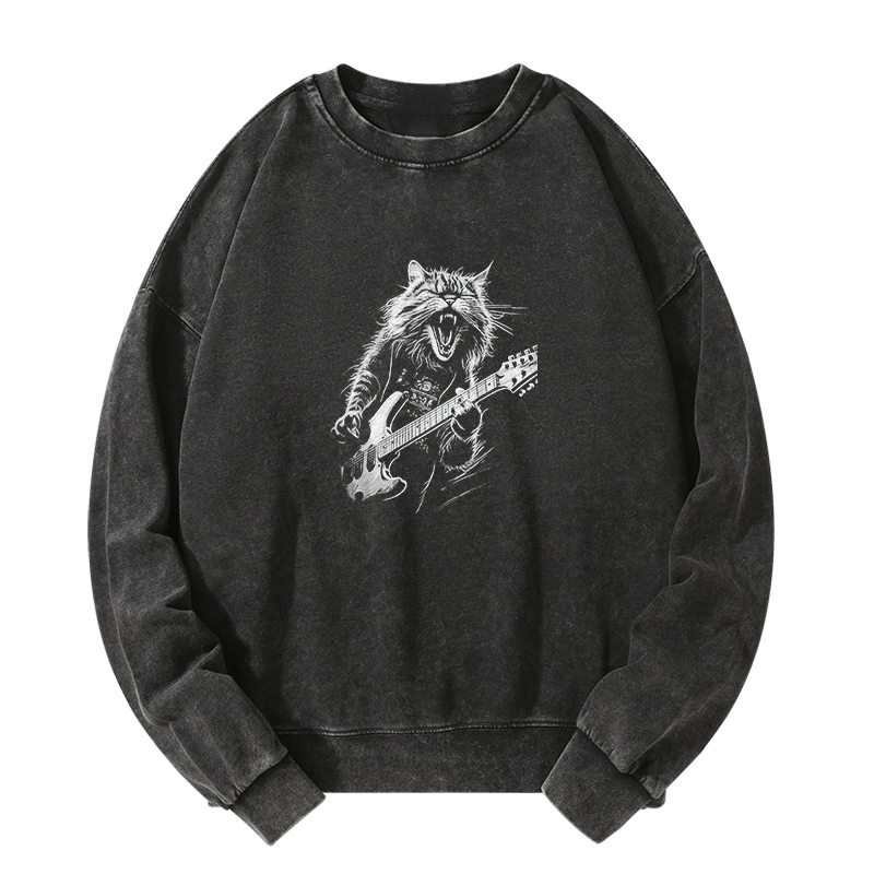 Rock Meowt Washed Sweatshirt