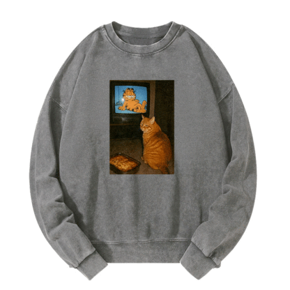 Garfield Fan Cat Washed Sweatshirt