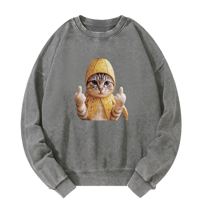 Banana Cat Supreme Washed Sweatshirt