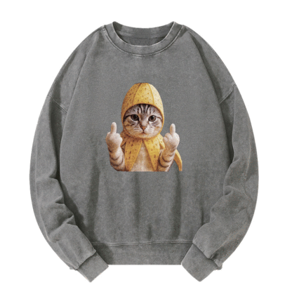 Banana Cat Supreme Washed Sweatshirt