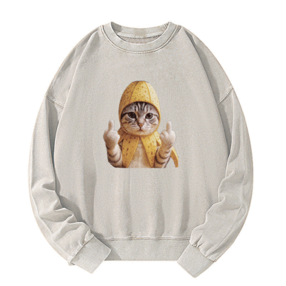 Banana Cat Supreme Washed Sweatshirt