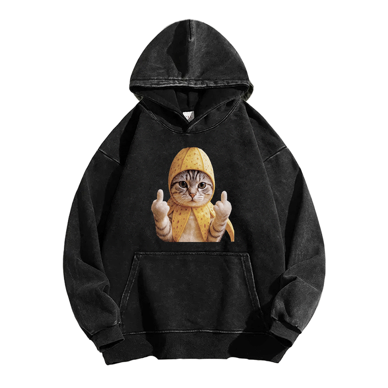 Banana Cat Supreme Washed Hoodie