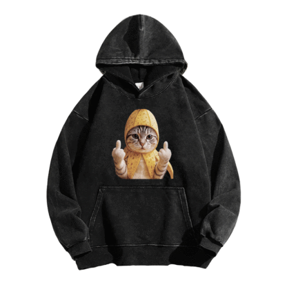 Banana Cat Supreme Washed Hoodie