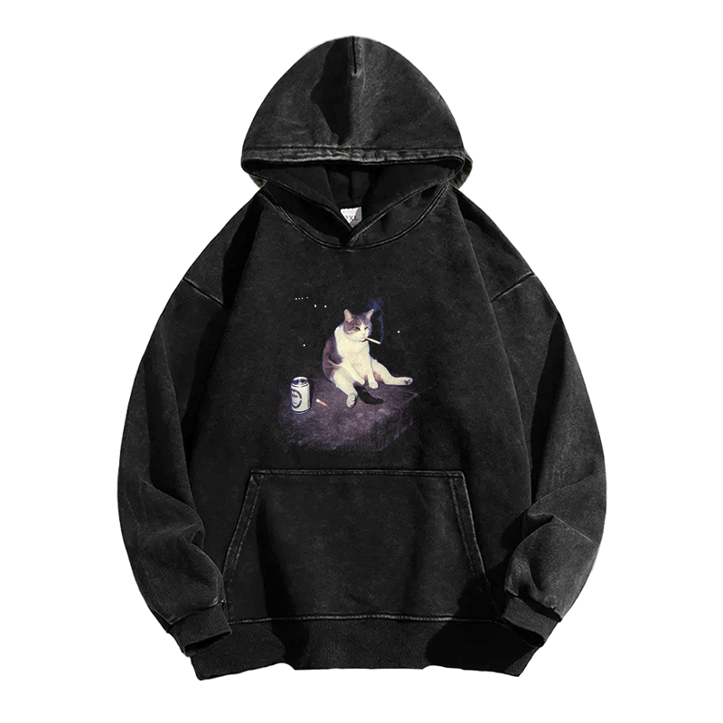 Feline After Hours Washed Hoodie