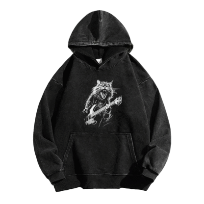 Rock Meowt Washed Hoodie