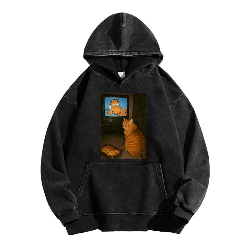 Garfield Fan Cat Washed Hoodie
