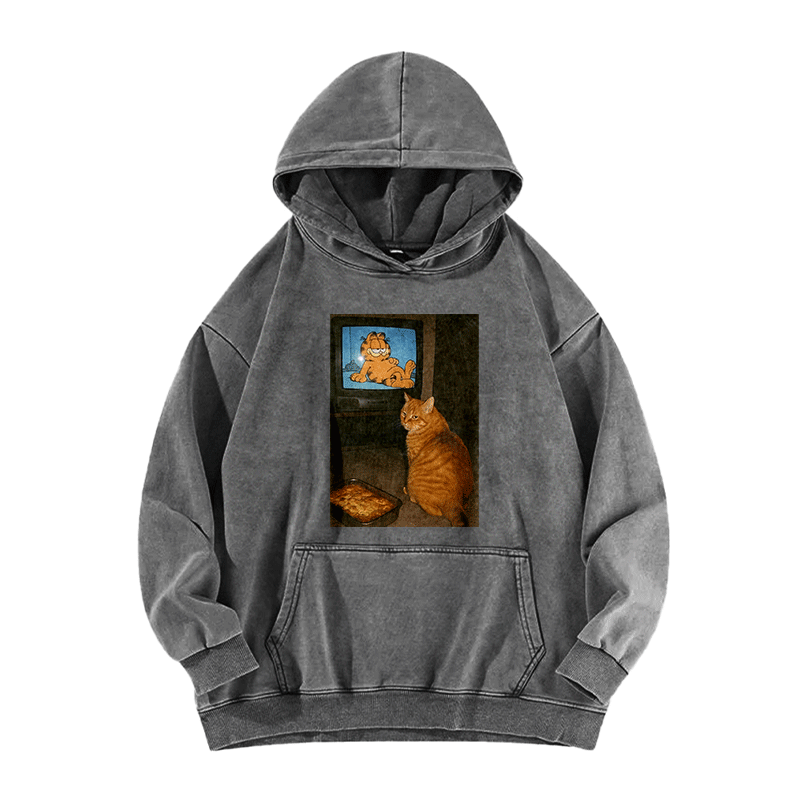 Garfield Fan Cat Washed Hoodie