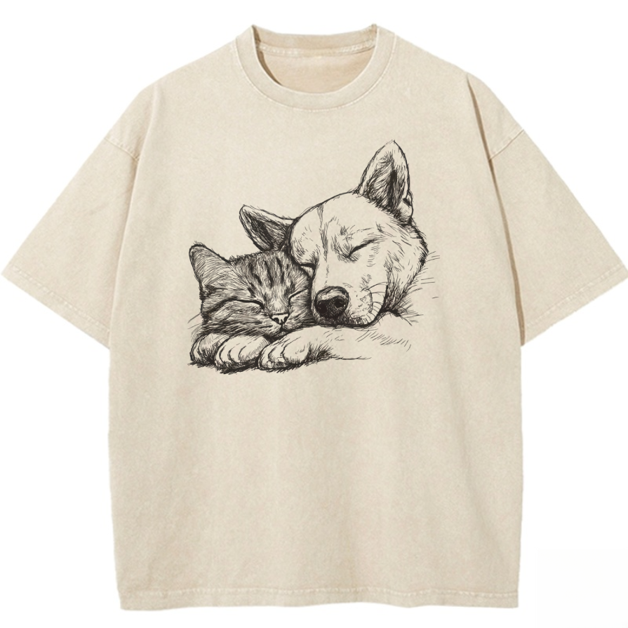 Love My Pets Washed T-shirt