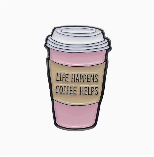 Funny Coffee Brooch点击并应用