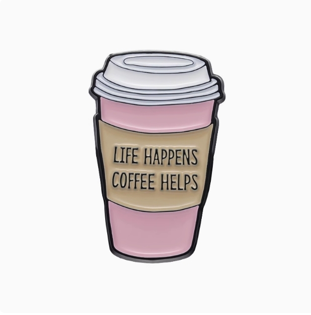 Funny Coffee Brooch点击并应用