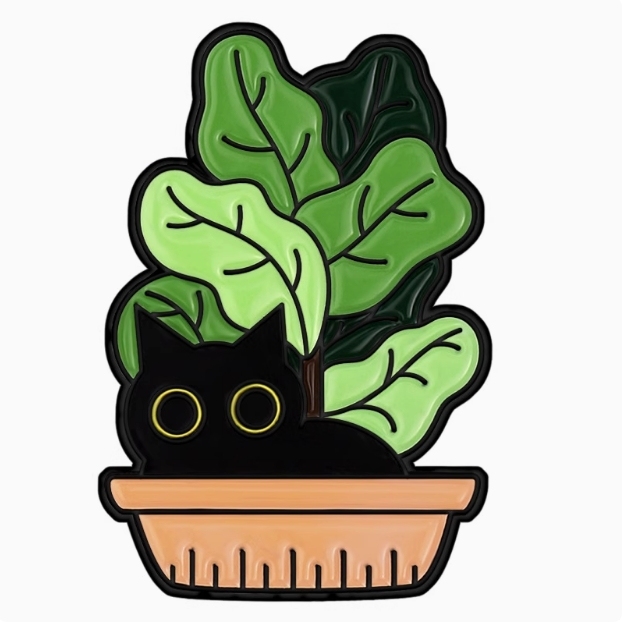 Cute cartoon black cats Brooch