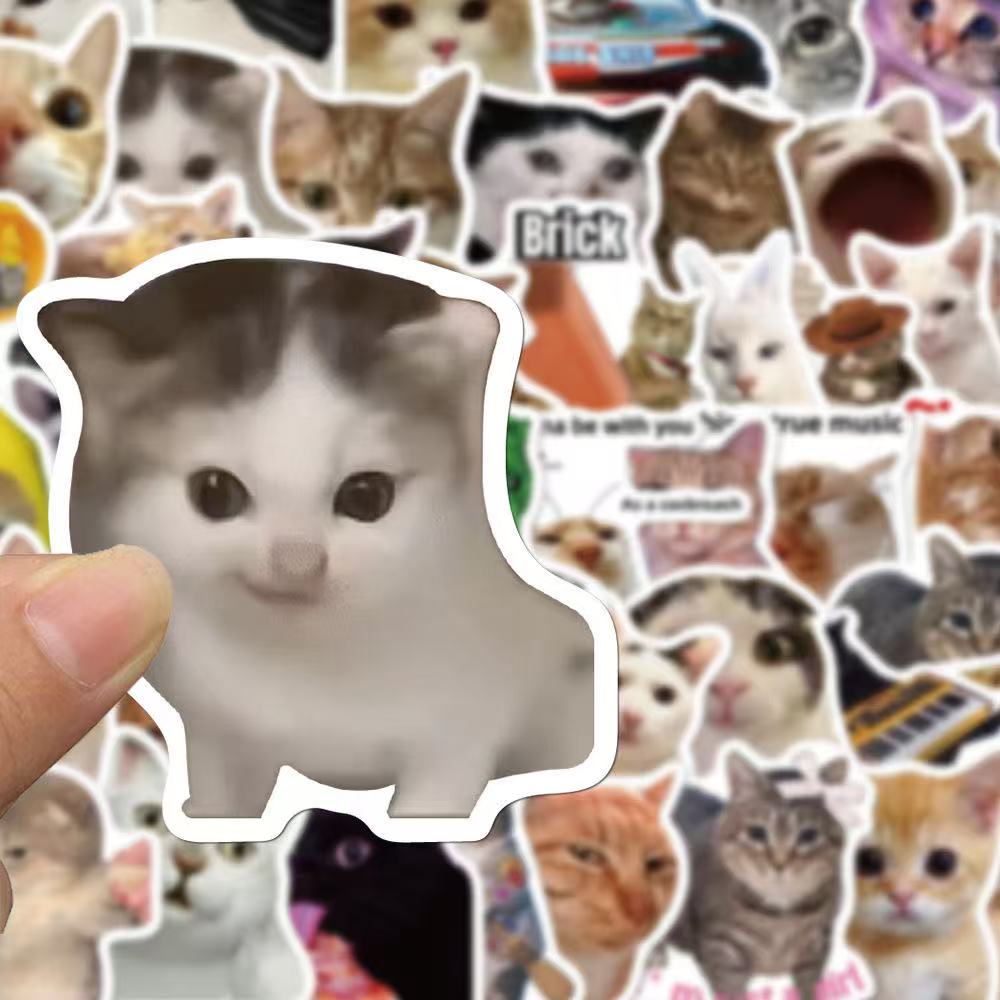 Wacky cat meme Stickers 100pcs