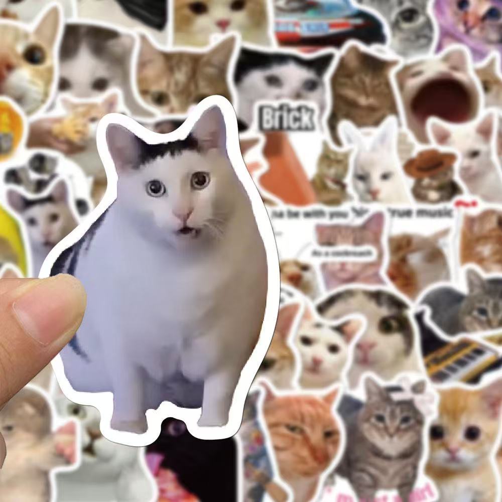 Wacky cat meme Stickers 100pcs
