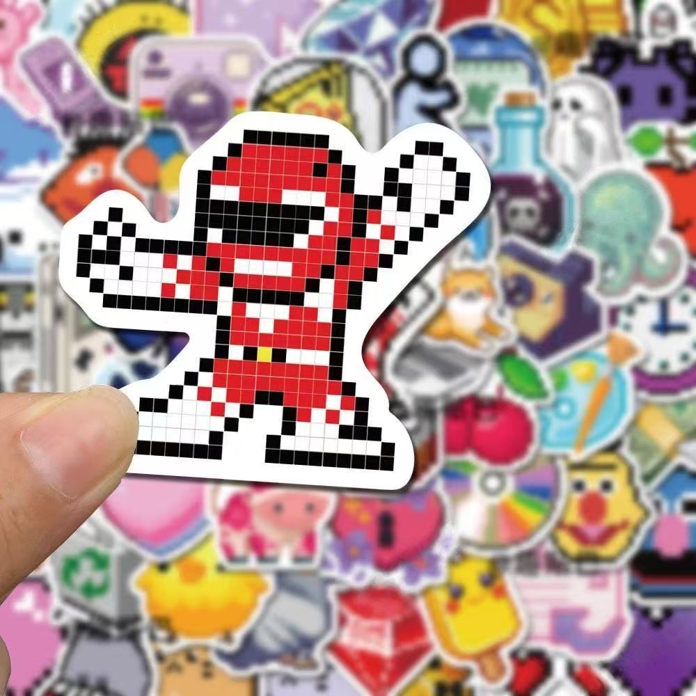Pixel Art Meme Stickers – 64pcs
