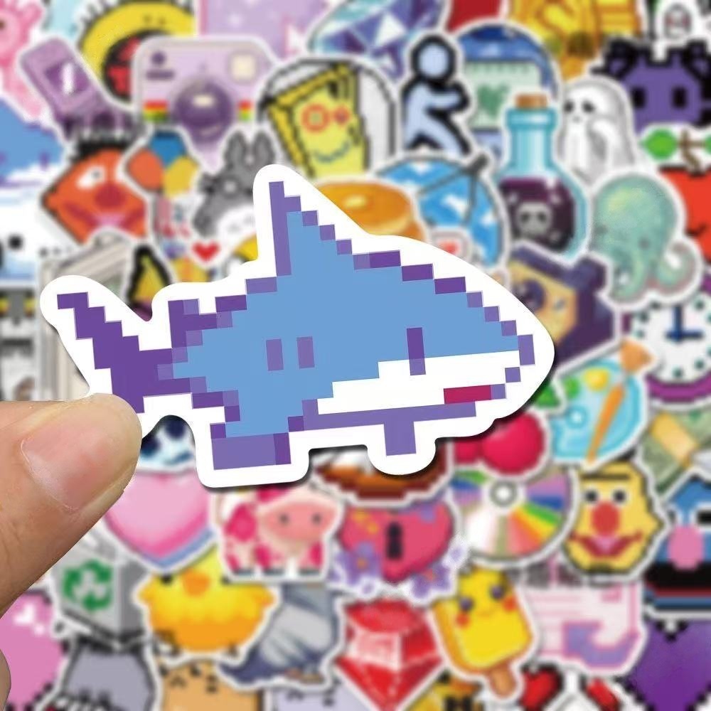 Pixel Art Meme Stickers – 64pcs