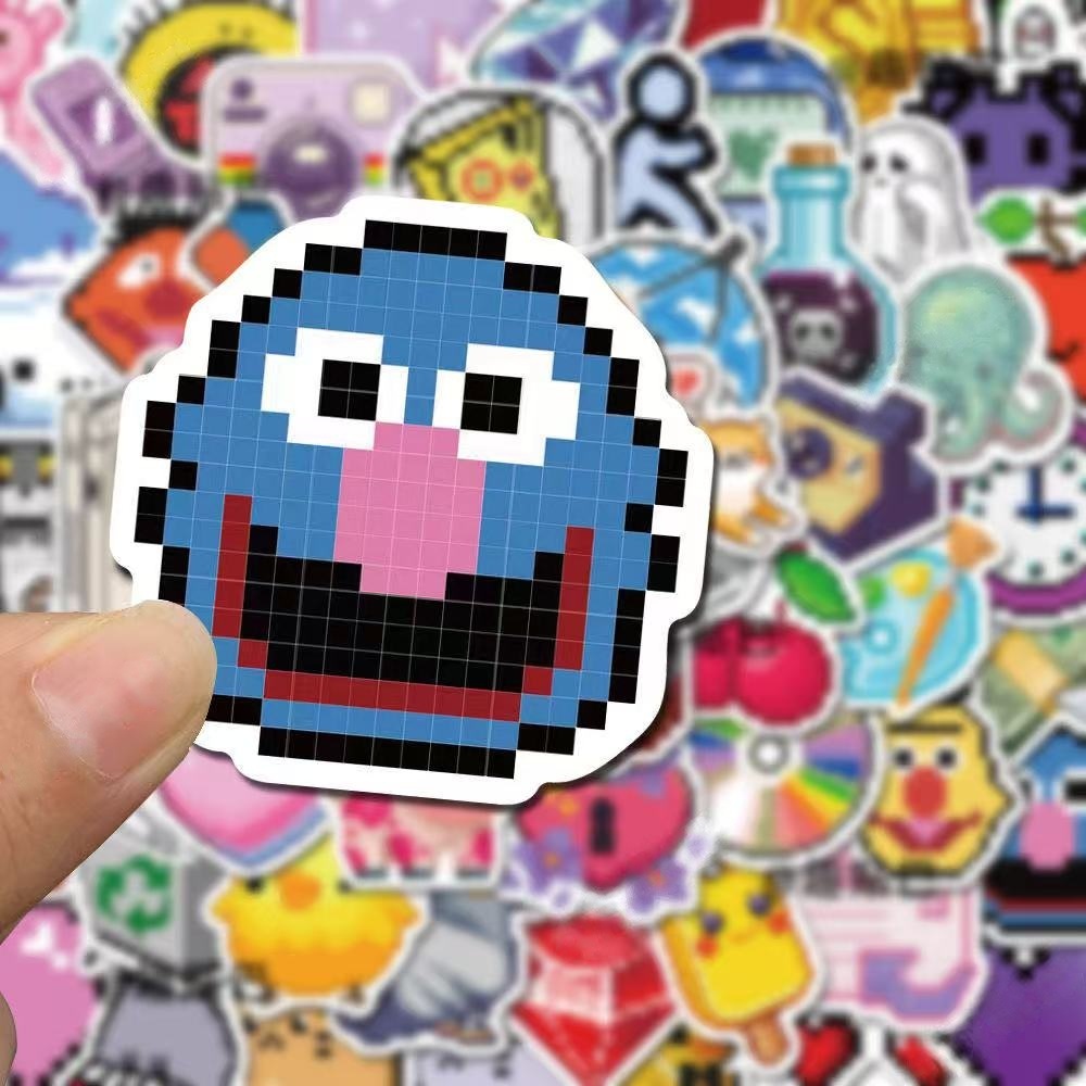 Pixel Art Meme Stickers – 64pcs