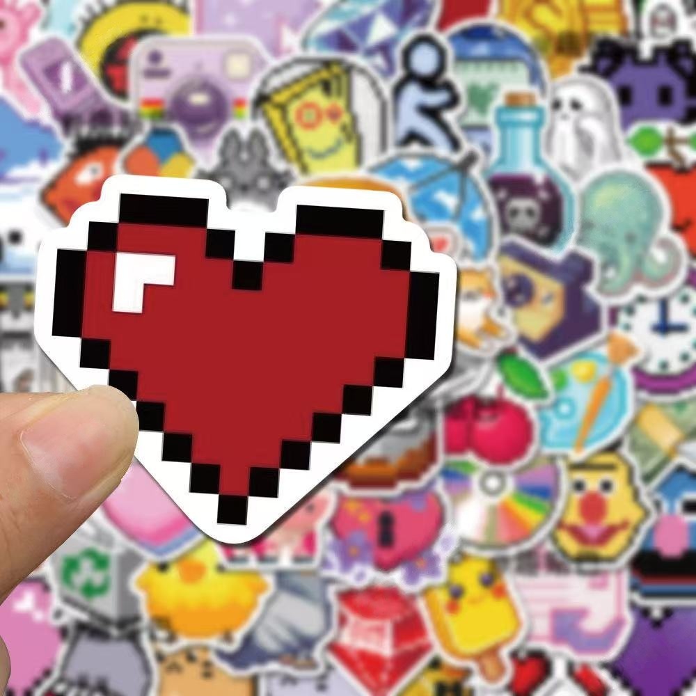 Pixel Art Meme Stickers – 64pcs