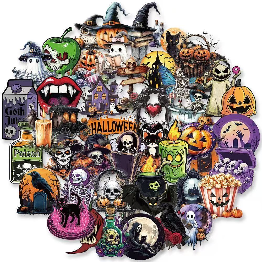 Spooky Halloween Stickers – 50pcs