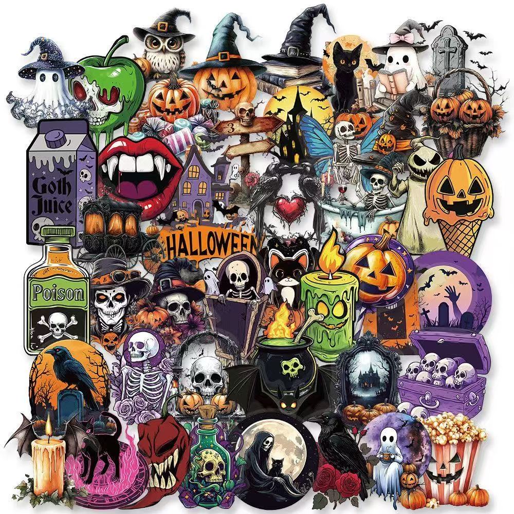Spooky Halloween Stickers – 50pcs