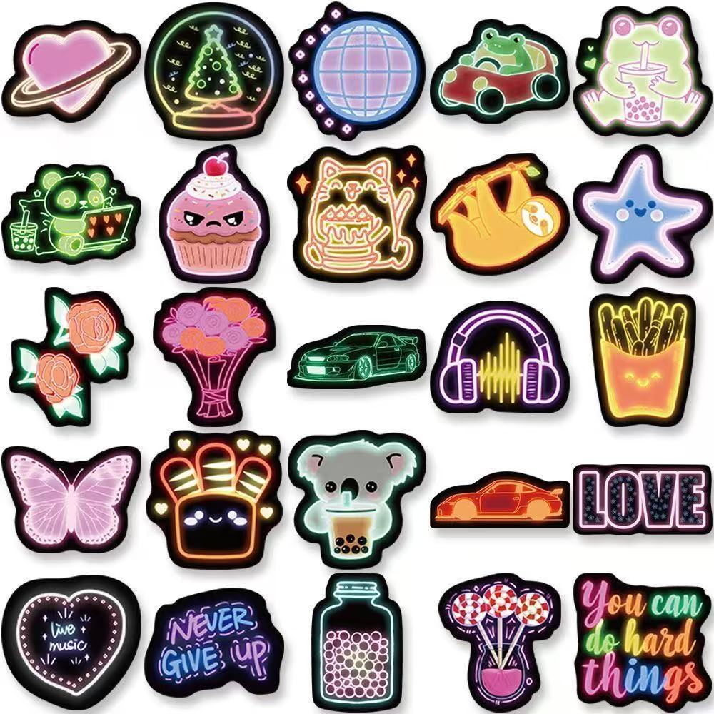 Retro Neon Stickers – 50pcs