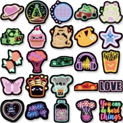 Retro Neon Stickers – 50pcs