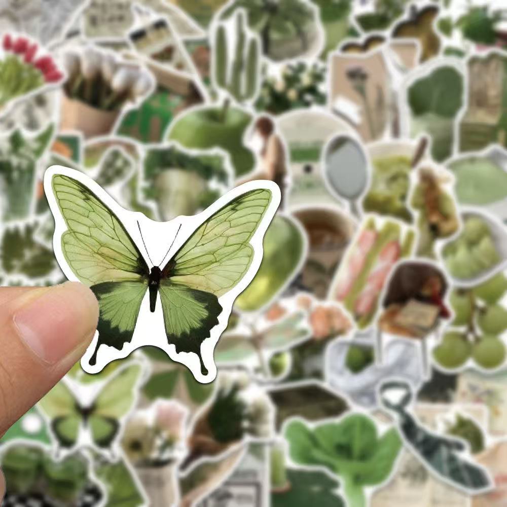 Olive Aesthetic Stickers – 62pcs