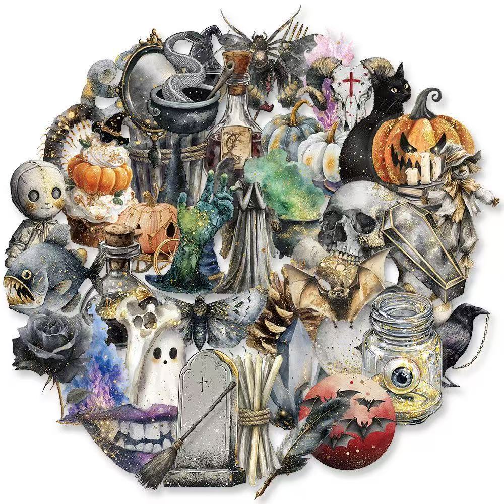 Dark Halloween Stickers – 50pcs