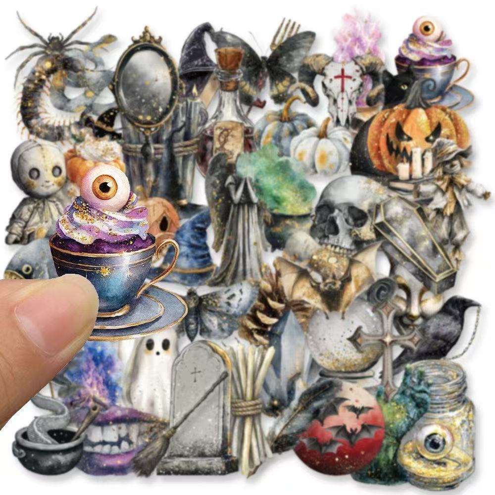 Dark Halloween Stickers – 50pcs