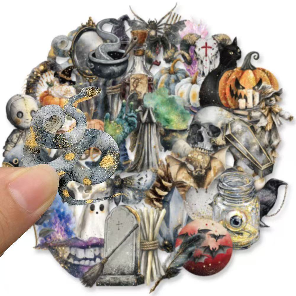 Dark Halloween Stickers – 50pcs