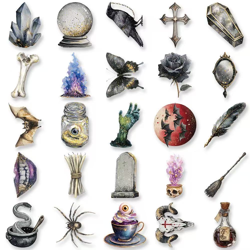 Dark Halloween Stickers – 50pcs