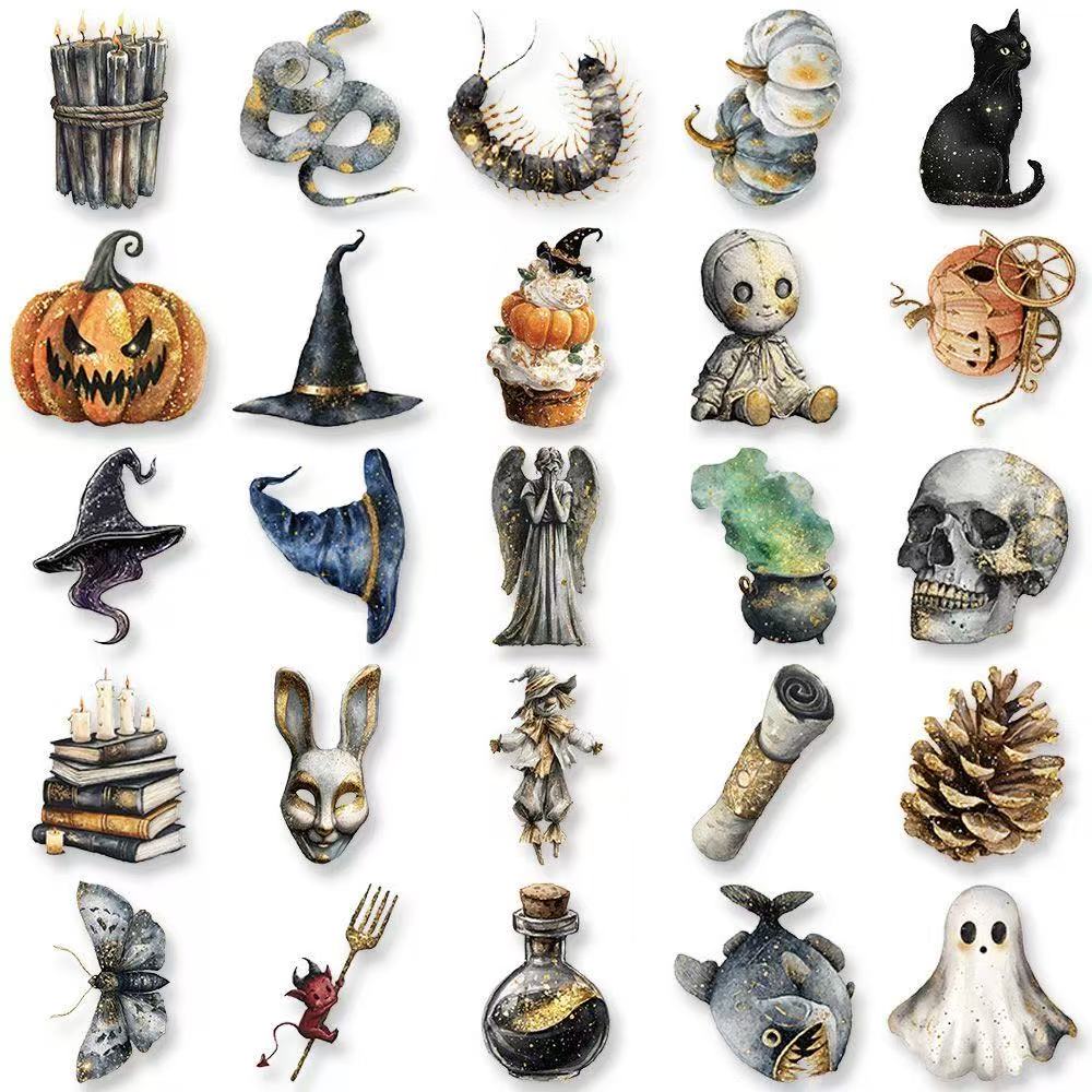 Dark Halloween Stickers – 50pcs