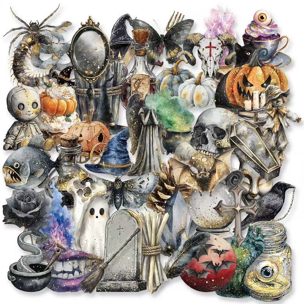Dark Halloween Stickers – 50pcs